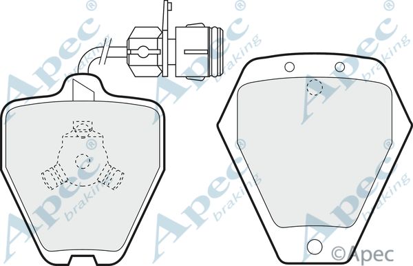 APEC BRAKING Bremžu uzliku kompl., Disku bremzes PAD1078